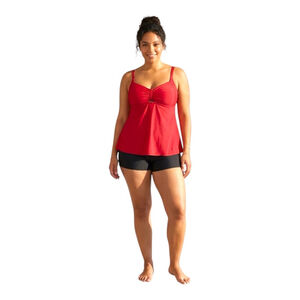 Septangle Red Tankini Swim Set w/ Shorts NWT Size 20W